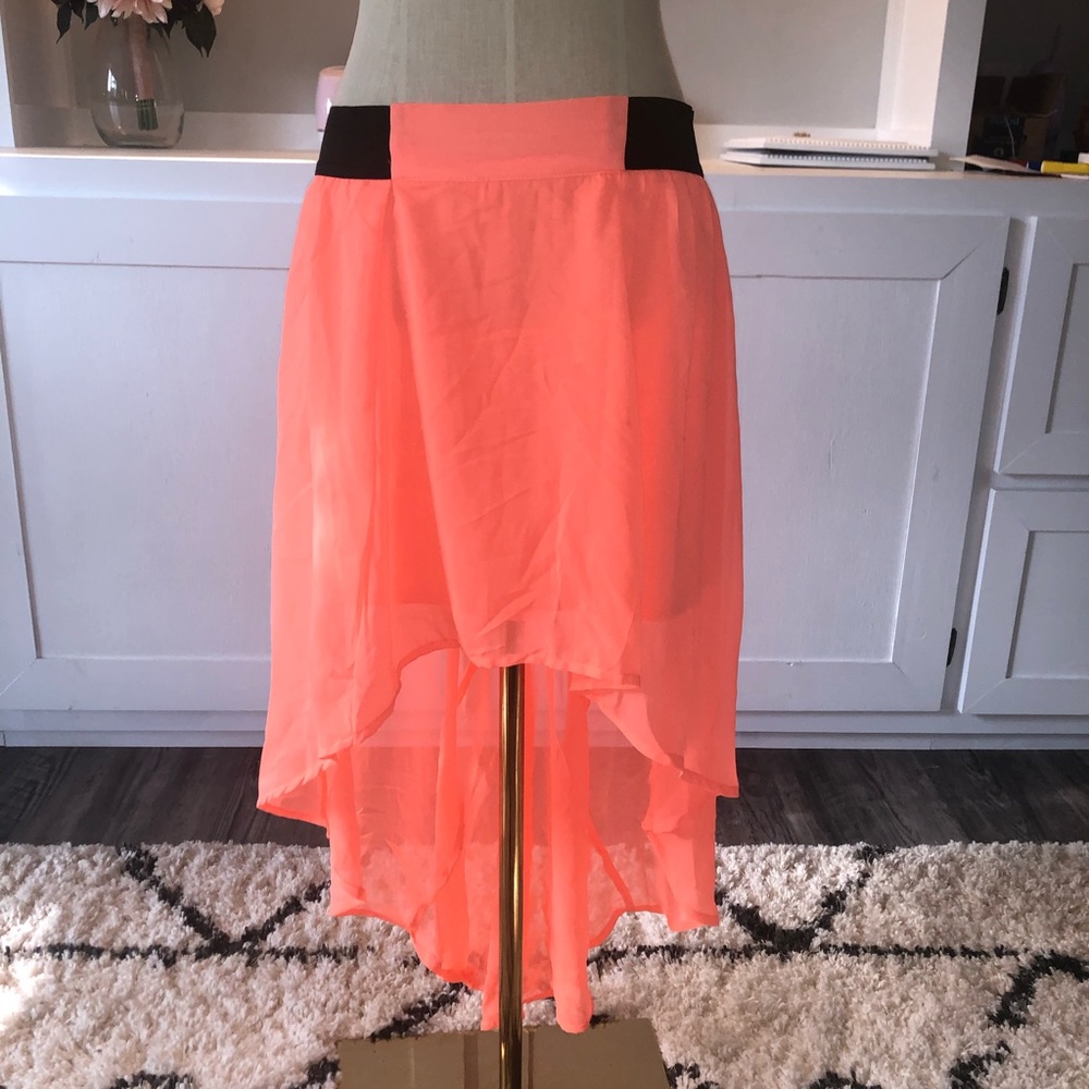 Bright peach skirt